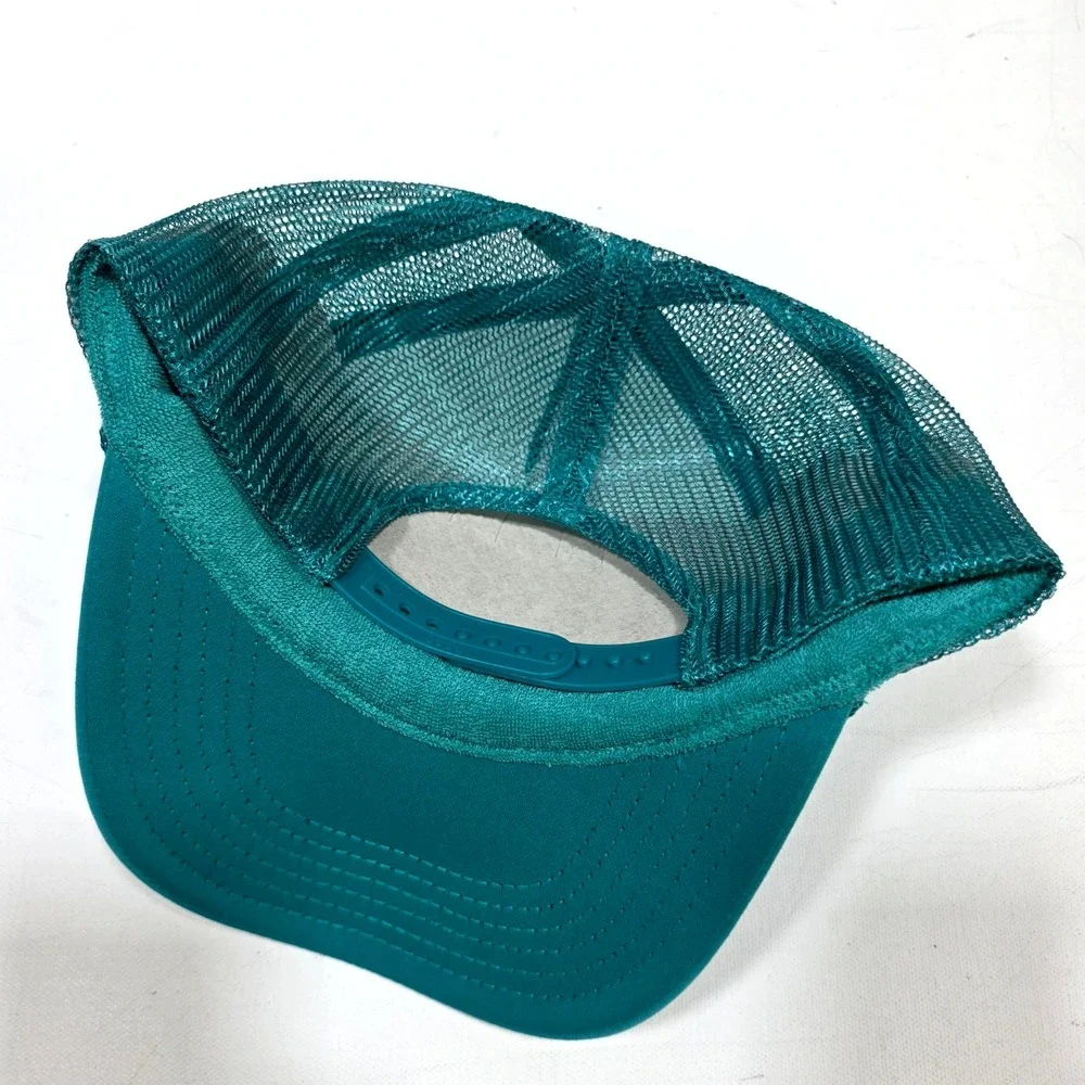 Port Sandz Lake Tahoe Trucker Hat Unisex OSFM Teal Mountain Patch Snapback Cap